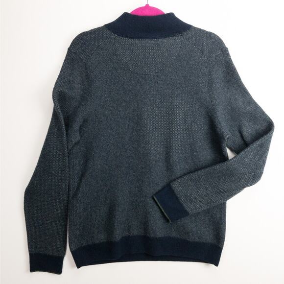 Men’s Wool Henley Sweater LT Blue Stretch Soft Casual Layering | Jos. A. Bank - Picture 8 of 9